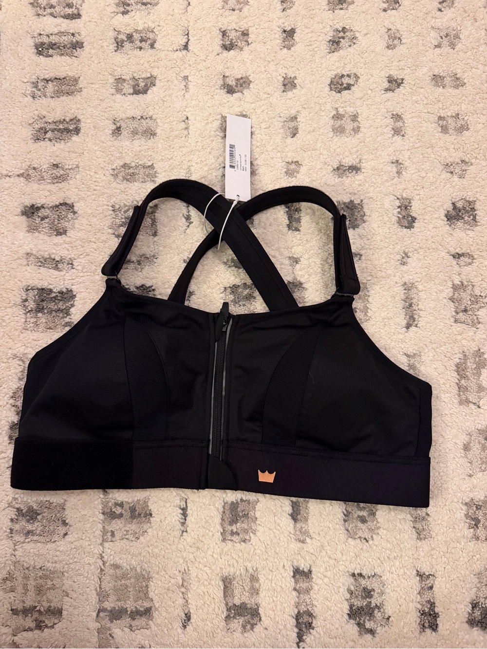 SHEFIT Black Ultimate High Impact Sports Bra, Front Close NWT - Size 1Luxe / 1X